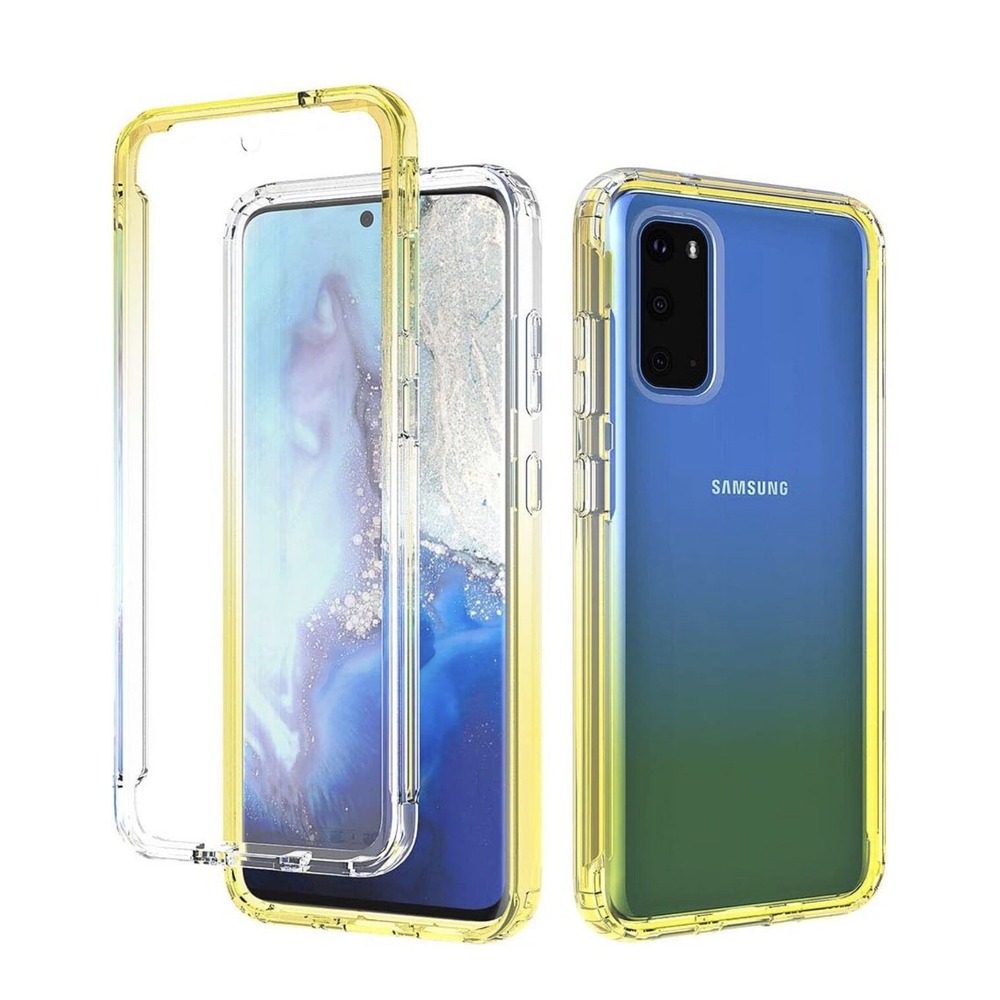Samsung Galaxy S23‎ Case Full-Body Rugged Transparent Yellow Blue